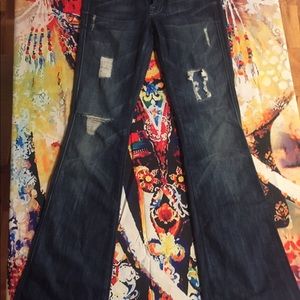 7 for all mankind denim 24/34 distressed flare